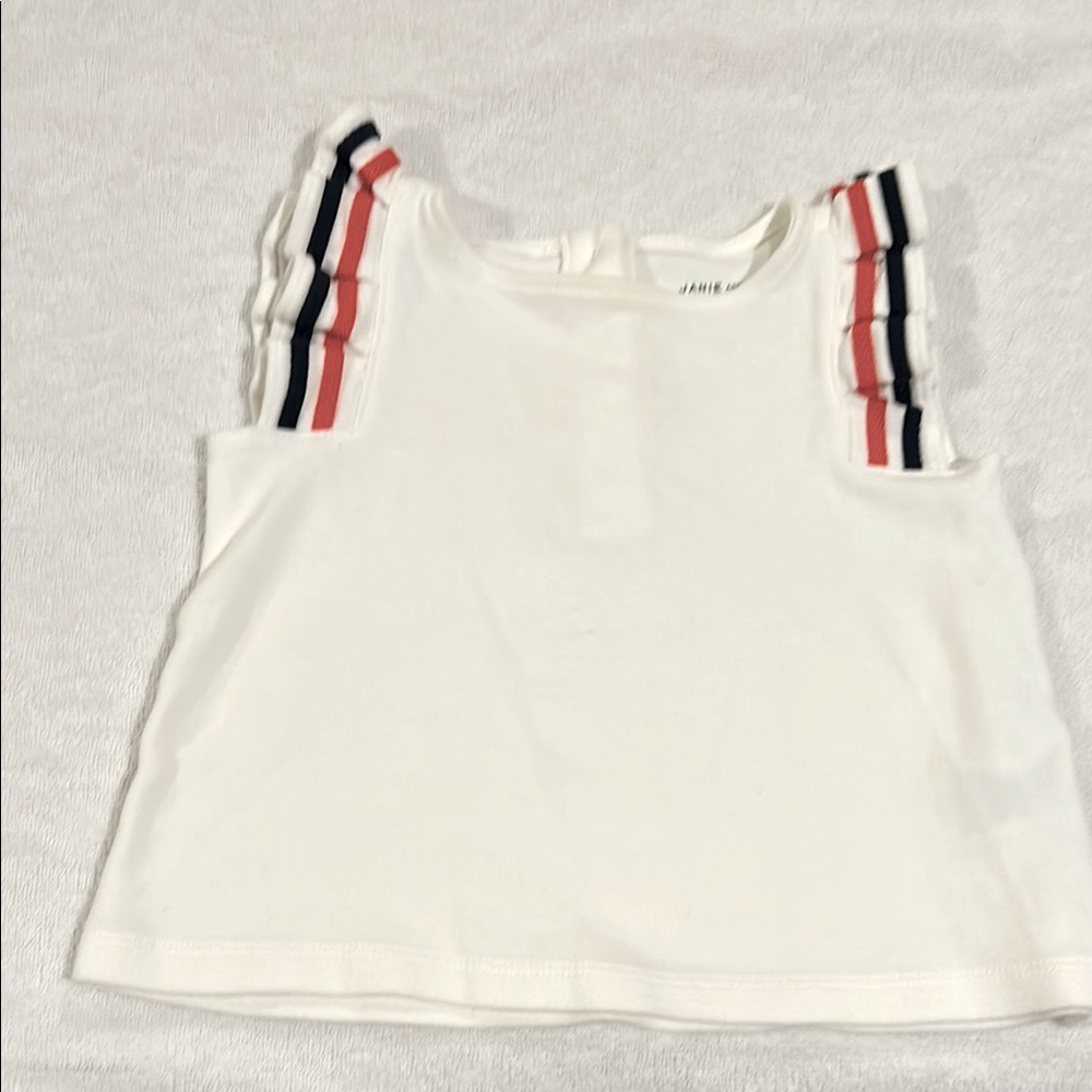 In great condition! Janie and Jack Baby Girls Sleeveless Top, 18-24M.